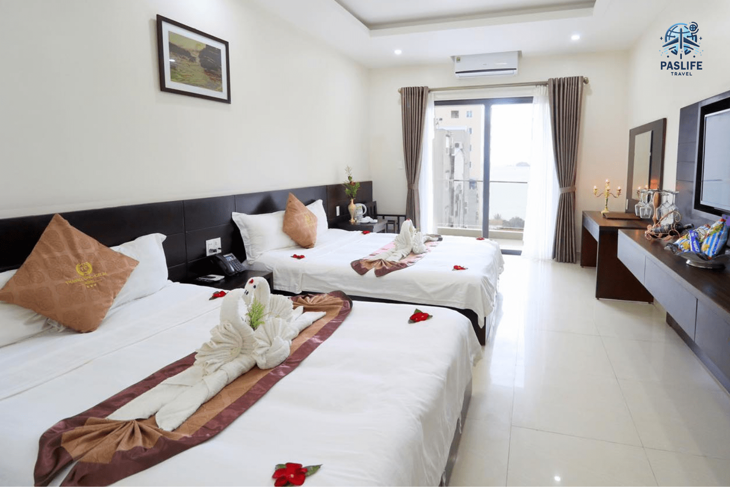Phòng 2 giường của khách sạn Thành Công tại Cát Bà